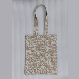 Strong reusable beige tote bag, cotton canvas bag