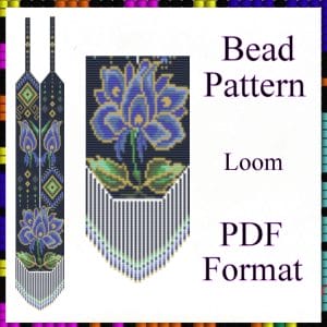 Loom beaded necklace pattern Gerdan Geometric pattern PDF file