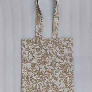 Strong reusable beige tote bag, cotton canvas bag