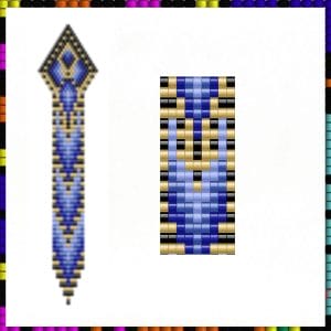 Beaded fringe earrings pattern Brick stitch pattern PDF file