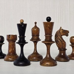 Antique Soviet Wooden Chess set. Vintage Russian chess 1920-30s