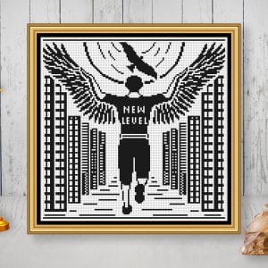 Cross stitch pattern Bird Man