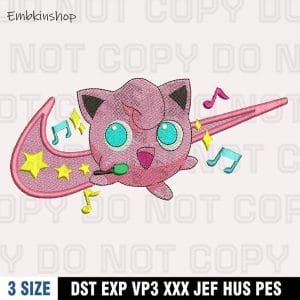 Nike x Jiggly Puff Logo Embroidery Design