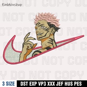 Nike Sukuna Embroidery Design, Digital File