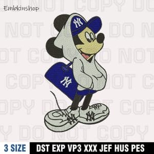 Mickey Mouse Embroidery Design, Digital File