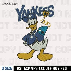 Yankees Donald Embroidery Design, Digital File