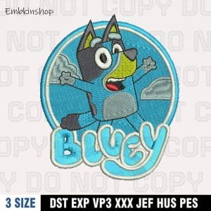 Bluey Character Embroidery Design, Digital File