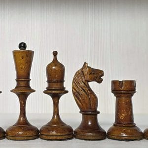 Antique Soviet Wooden Chess set. Vintage Russian chess 1920-30s