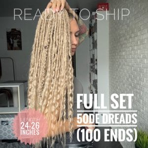 Crealandia - Handmade Marketplace 198 In stock medium blonde dreadlocks and curls