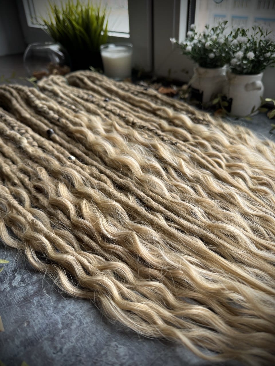 In stock medium blonde dreadlocks and curls 7 In stock medium blonde dreadlocks and curls - Image 7