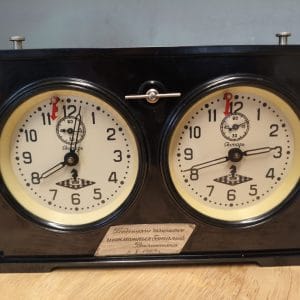 USSR Bakelite Jantar Chess Clock 1960s Vintage Wind Up Mechanical