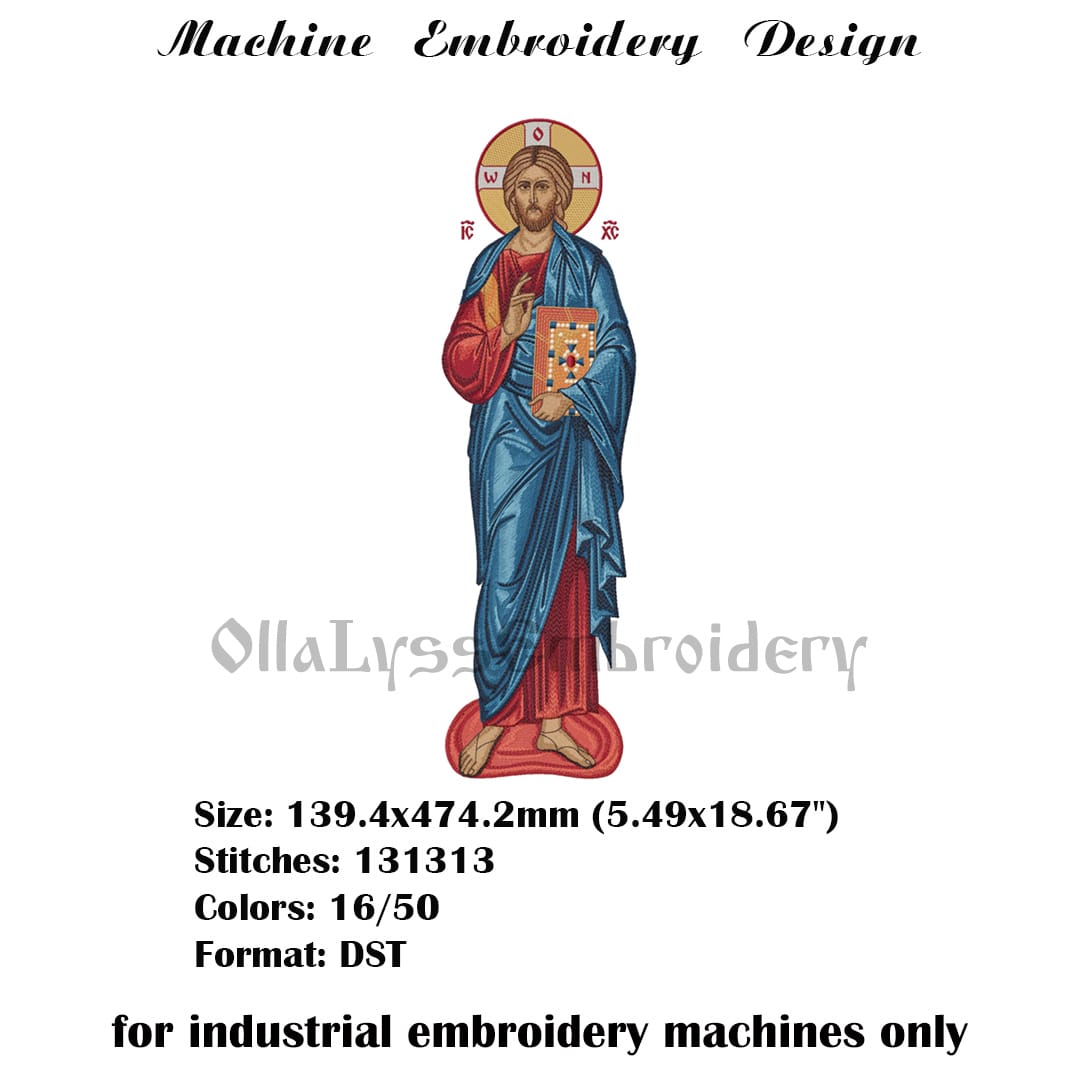 Jesus Christ embroidery design 2 Jesus Christ embroidery design - Image 2
