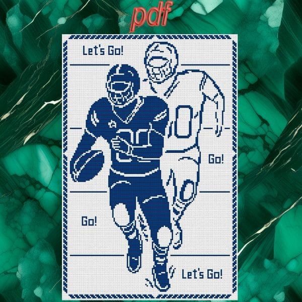 Cross stitch pattern American Football
