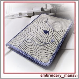 In The Hoop Cover for Book or Notebook with quilting Cat