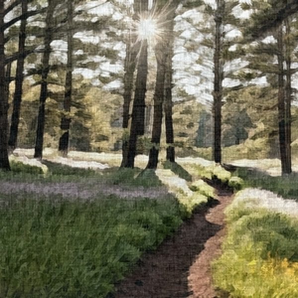 Painting - "Pathway to the Heart of the Forest''