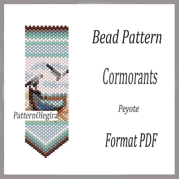Cormorants bead pattern Cormorant beading pattern Bead peyote pattern Olegirabeadpatterns
