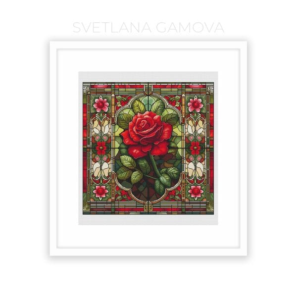 Gothic Rose Cross Stitch Pattern
