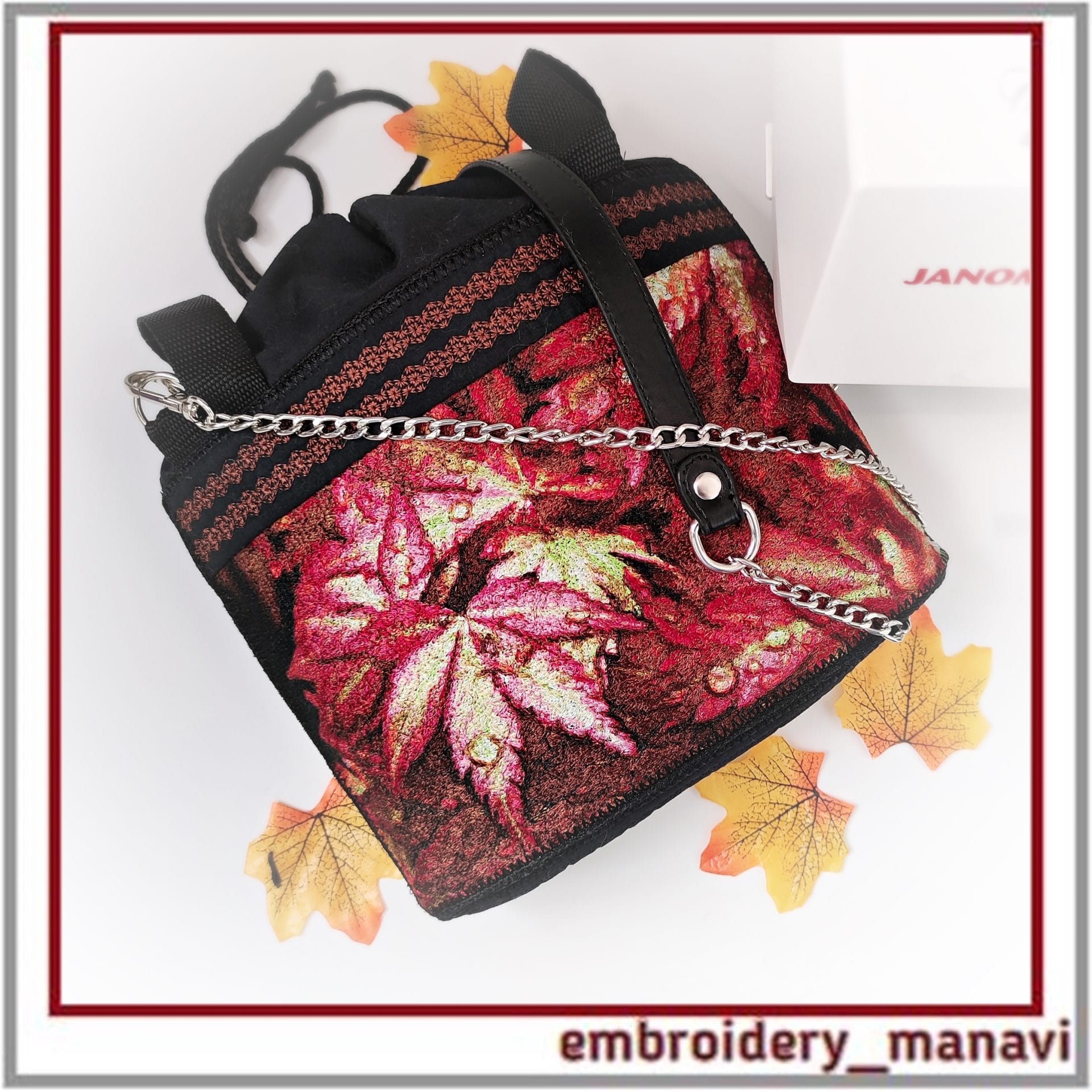 ITH Foldable Bag Autumn Leaves Quilting & Photostitch Design 1 ITH_Foldable_Bag_Autumn_Leaves_Quilting_&_Photostitch_Design_by_Embroidery_Manavi_05