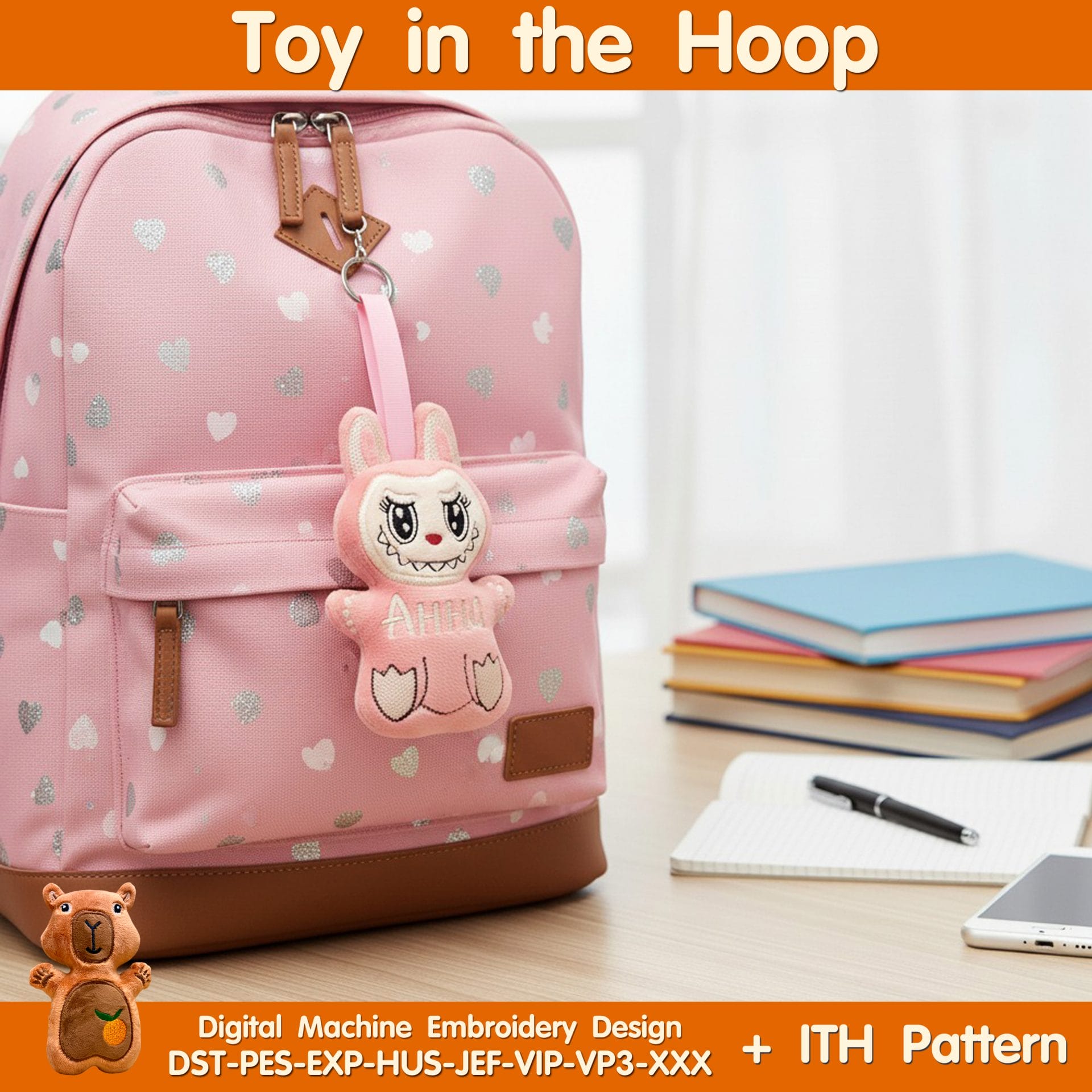 ITH pattern Cute Labubu Toy In The Hoop machine embroidery design 5 labubu-design-for-machine-embroidery-toy-in-the-hoop