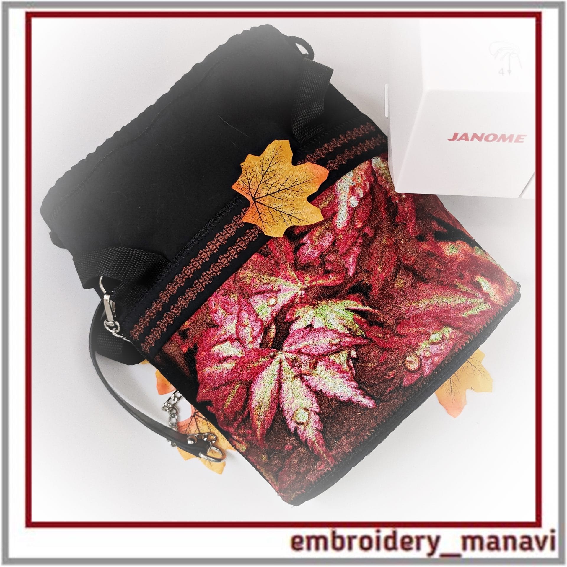 ITH Foldable Bag Autumn Leaves Quilting & Photostitch Design 3 ITH Foldable Bag Autumn Leaves Quilting & Photostitch Design - Image 3