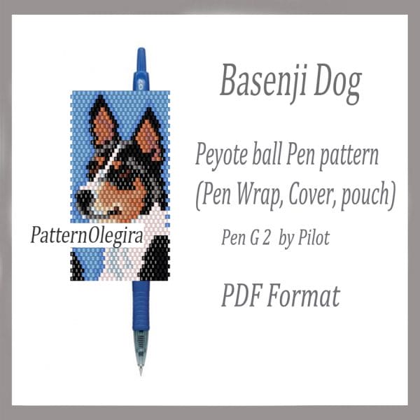 Basenji Dog beading pattern Basenji dog pen wraps Basenji Dog cover pen Olegirabeadpatterns