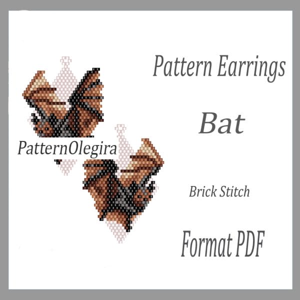 But Bead Earrings pattern Halloween bead pattern Olegirabeadpatterns