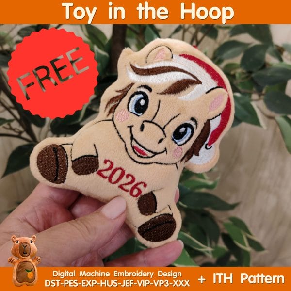 ITH Horse Toy In The Hoop machine embroidery design ITH Pattern