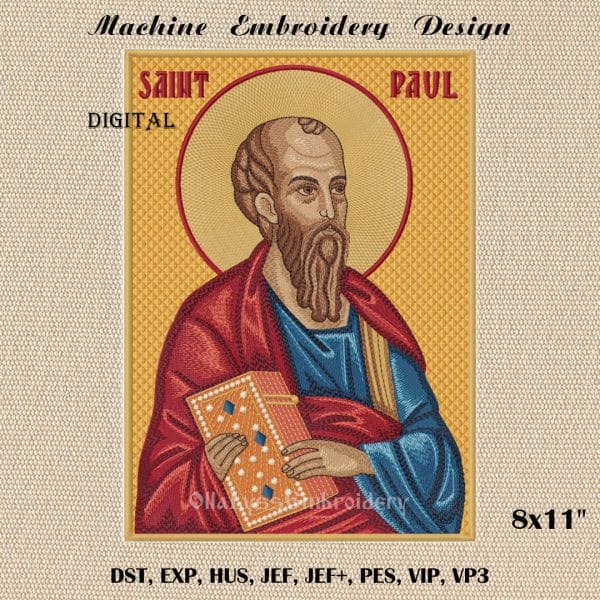 Saint Paul the Apostle embroidery design