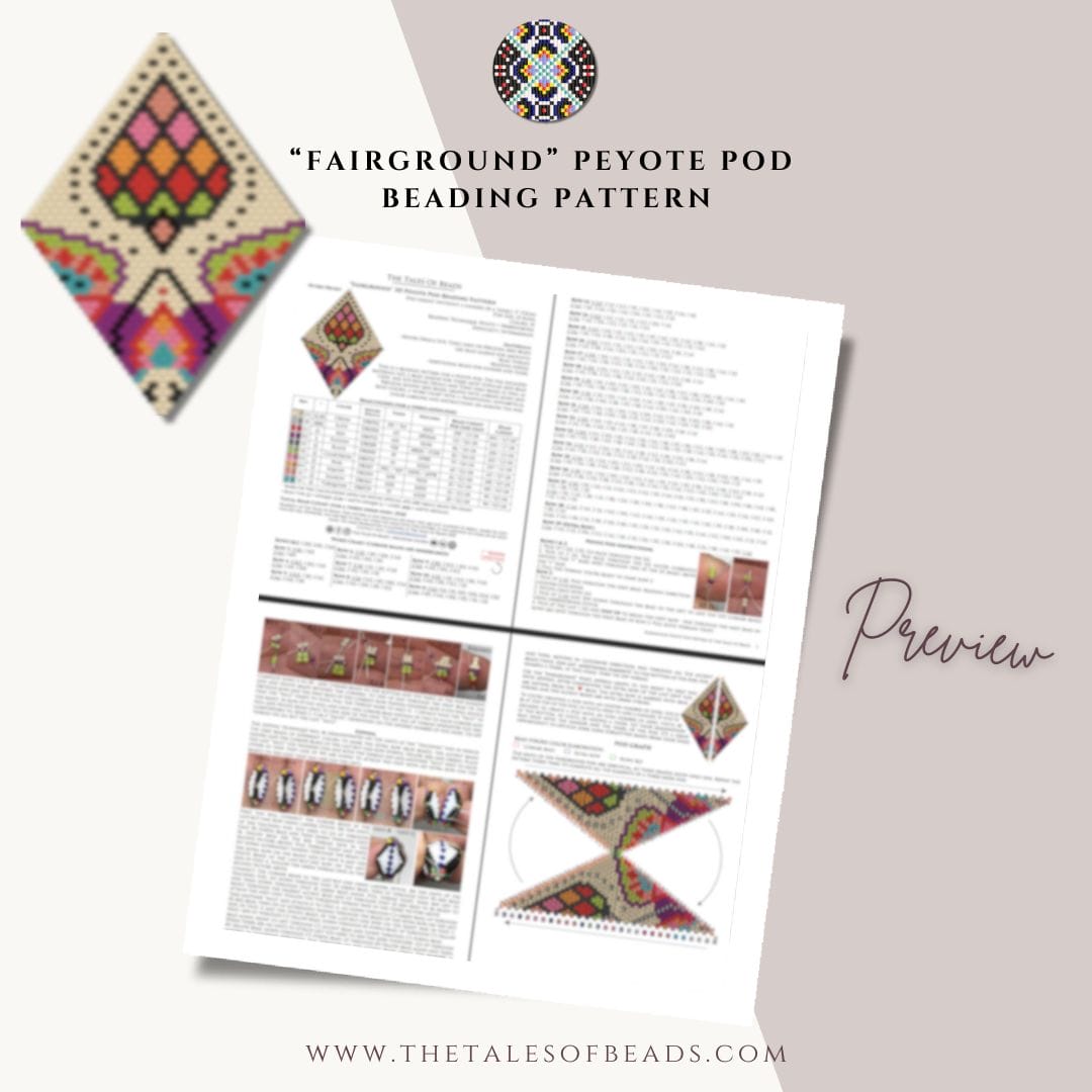 Peyote Pod Pattern Fairground - Beaded Ornament Tutorial 1 Peyote Pod Pattern Fairground - Beaded Ornament Tutorial