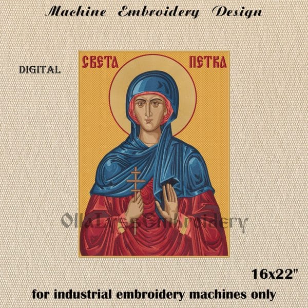 Icon of Saint Petka embroidery design