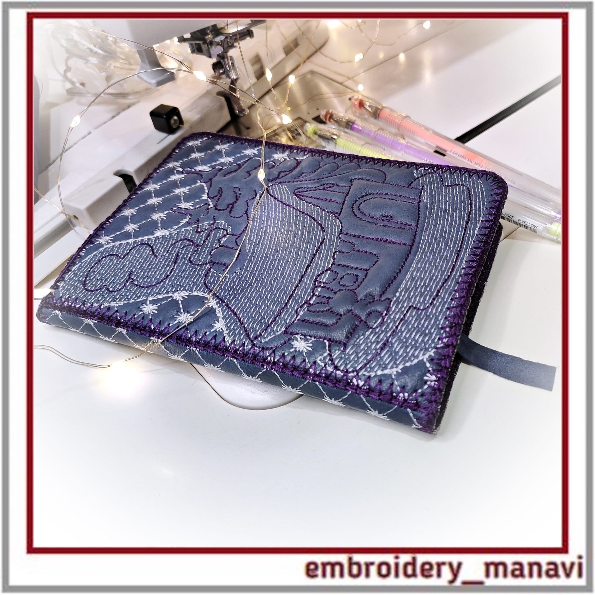 Winter's Tale Quilted ITH Book Cover – Christmas Gift Embroidery 2 Winter's Tale Quilted ITH Book Cover – Christmas Gift Embroidery - Image 2