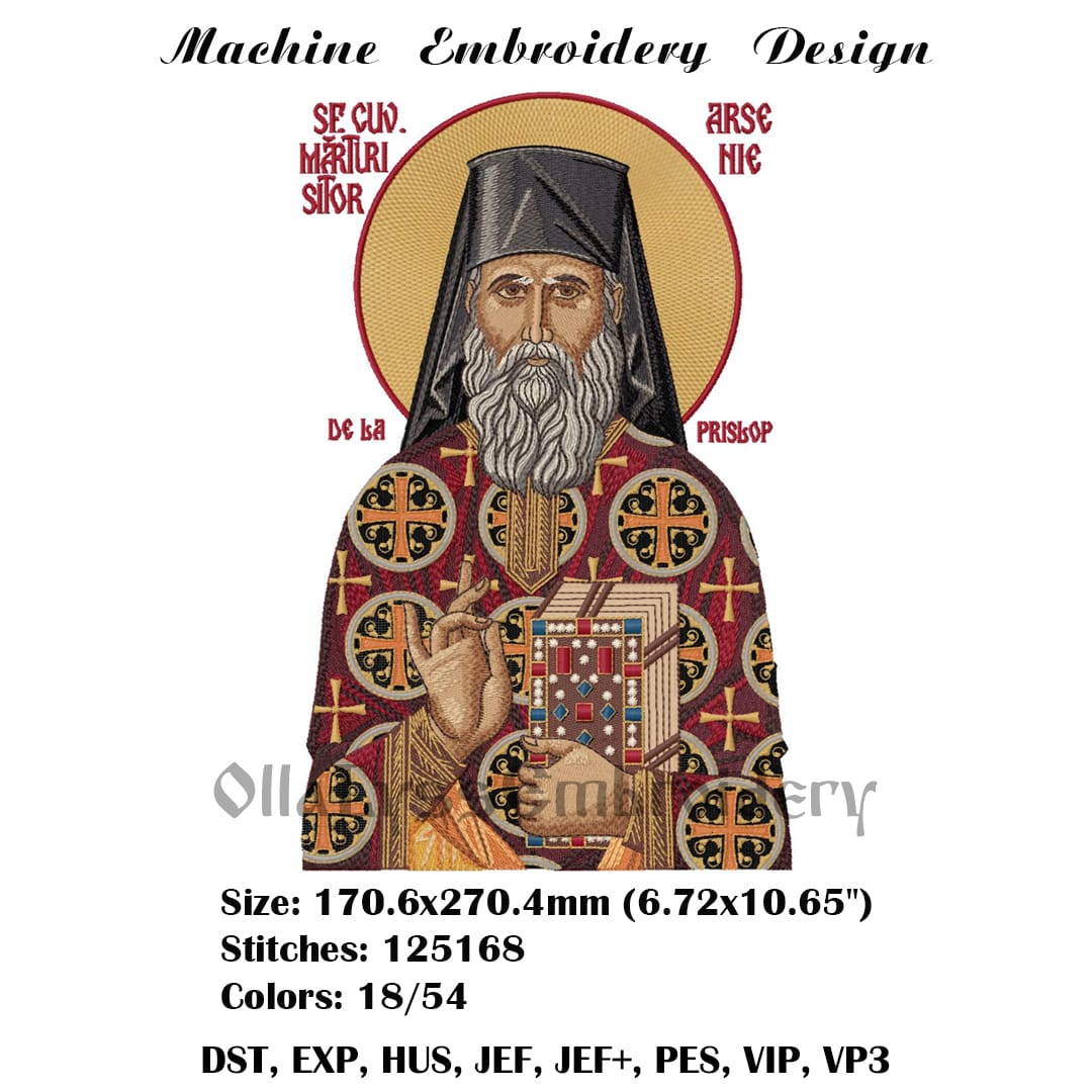 Arsenie Boca embroidery design 2 Arsenie Boca embroidery design - Image 2