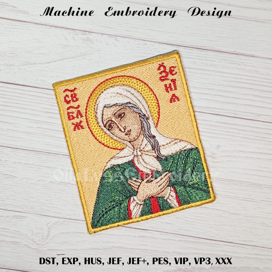 Xenia of Saint Petersburg embroidery design 3 Icon of Saint Xenia embroidery design