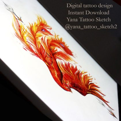 Phoenix Tattoo Design Phoenix Tattoo Sketch Idea Watercolor