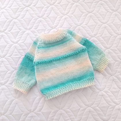 Step-by-Step Knitting Pattern Baby Sweater V61