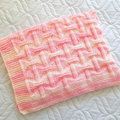 Step-by-Step Knitting Pattern Baby Blanket | V115