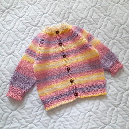 Step-by-Step Knitting Pattern Baby Cardigan | V16