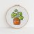 Monstera cross stitch pattern PDF. Plant cross stitch.