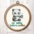 Cute panda cross stitch pattern 01-217-cross