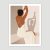 Black woman in white dress, digital art in boho style