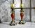 Alice wooden candlesticks red in Mackenzie style