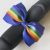 Cock ring bow tie Rainbow blue penis jewelry Dick ring. Sex gift