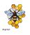 Bee and Honeycomb Stained Glass Pattern