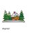 Miniature Christmas Village Stained Glass Pattern House, Holiday Decoration