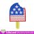4th of July Popsicle Applique Machine embroidery design
