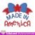 Made in America Patriotic Bow Machine embroidery design