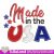 Made in the USA Patriotic Star Machine embroidery design