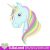 Unicorn head applique Machine embroidery design