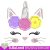Cat Unicorn flowers Machine embroidery design