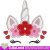 Love Valentine Day Unicorn Head Machine embroidery design
